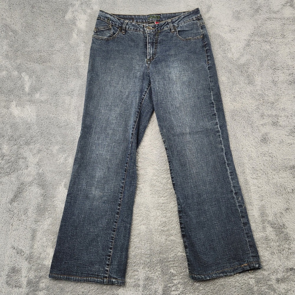 Jag Jeans Denim Women 14 Blue Stretch Straight Leg JW9087 5 Pocket‎ Mid Rise
